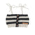 Knitted strap top | ecru & charcoal grey stripes