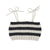 Knitted strap top | ecru & charcoal grey stripes