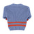 Baby knitted sweater | blue w/ red stripes