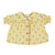 Baby Peter Pan collar blouse | light yellow w/ flowers
