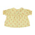 Baby Peter Pan collar blouse | light yellow w/ flowers