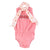 Baby playsuit | pink w/ multicolor "vacay" print