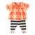 Baby Peter Pan collar shirt | yellow & red checkered