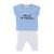 Baby leggings | light blue w/ red sunshade allover