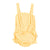 Baby playsuit w/ thin straps | light yellow w/ red sunshade allover