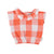 Baby sleeveless blouse w/ collar | red & white checkered