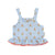 Baby top | light blue w/ flowers allover
